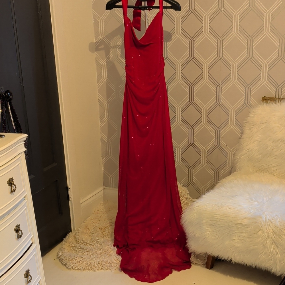 Elegant Red Evening Gown